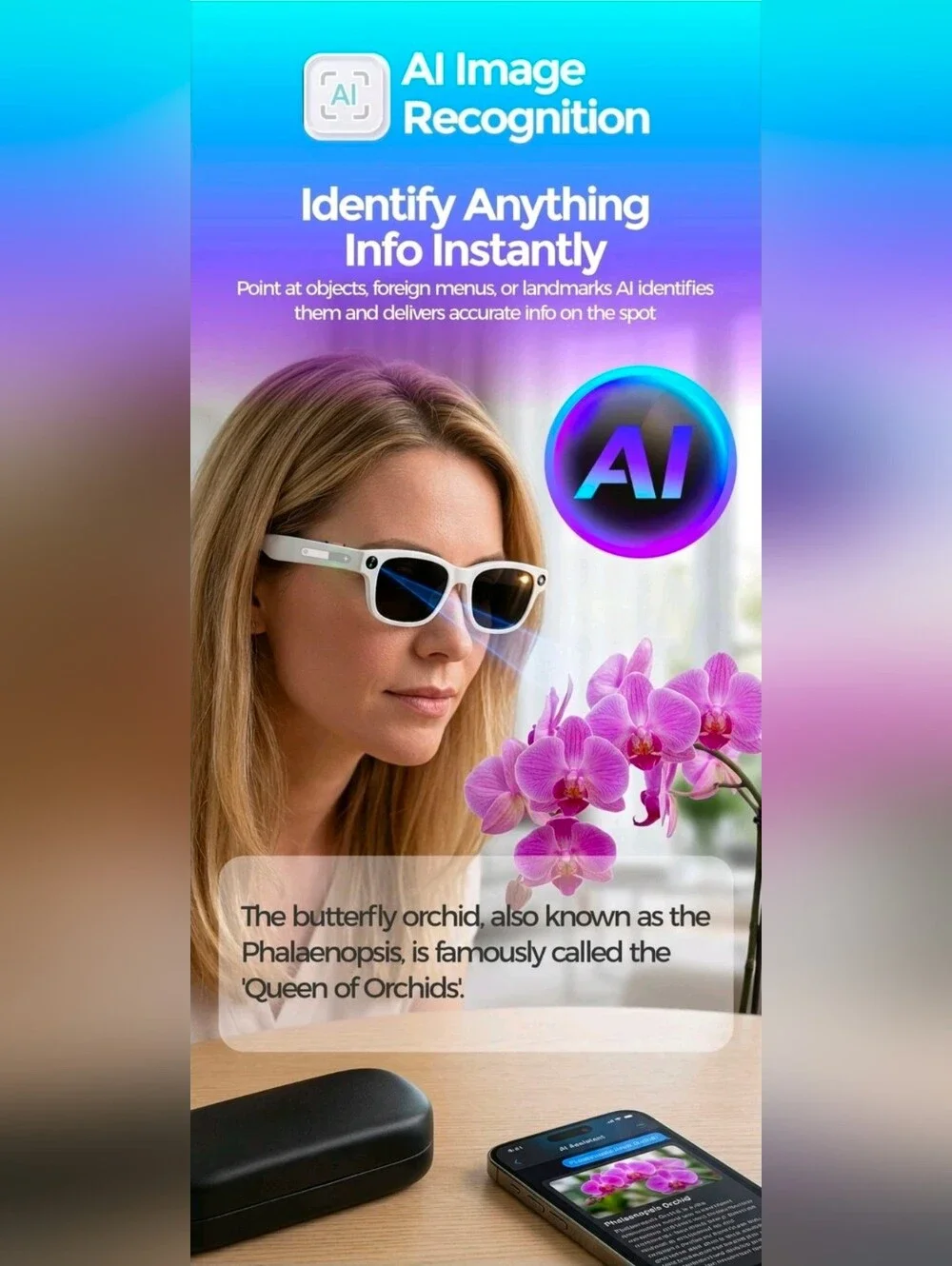 AIMB-S1 Smart Glasses with Camera Anti-shake 1080P Video/Audio AI Translation